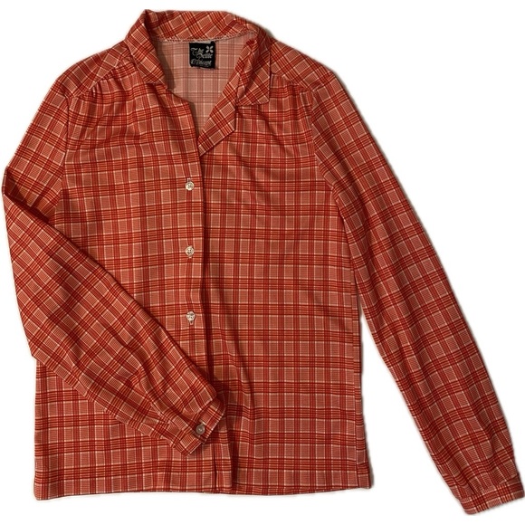 Vintage Union Made USA The Petite Concept By Devon Women's Blouse Plaid Shirt - Picture 3 of 10